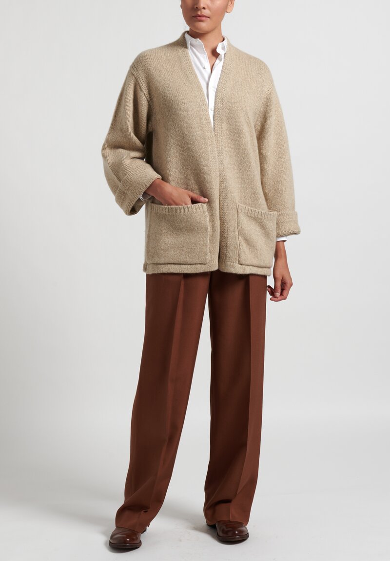The Row Cashmere-Blend Cukoo Coat in Natural