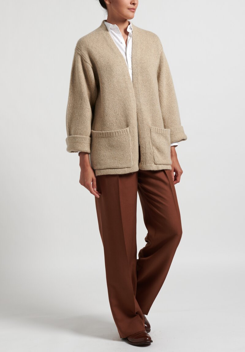 The Row Cashmere-Blend Cukoo Coat in Natural