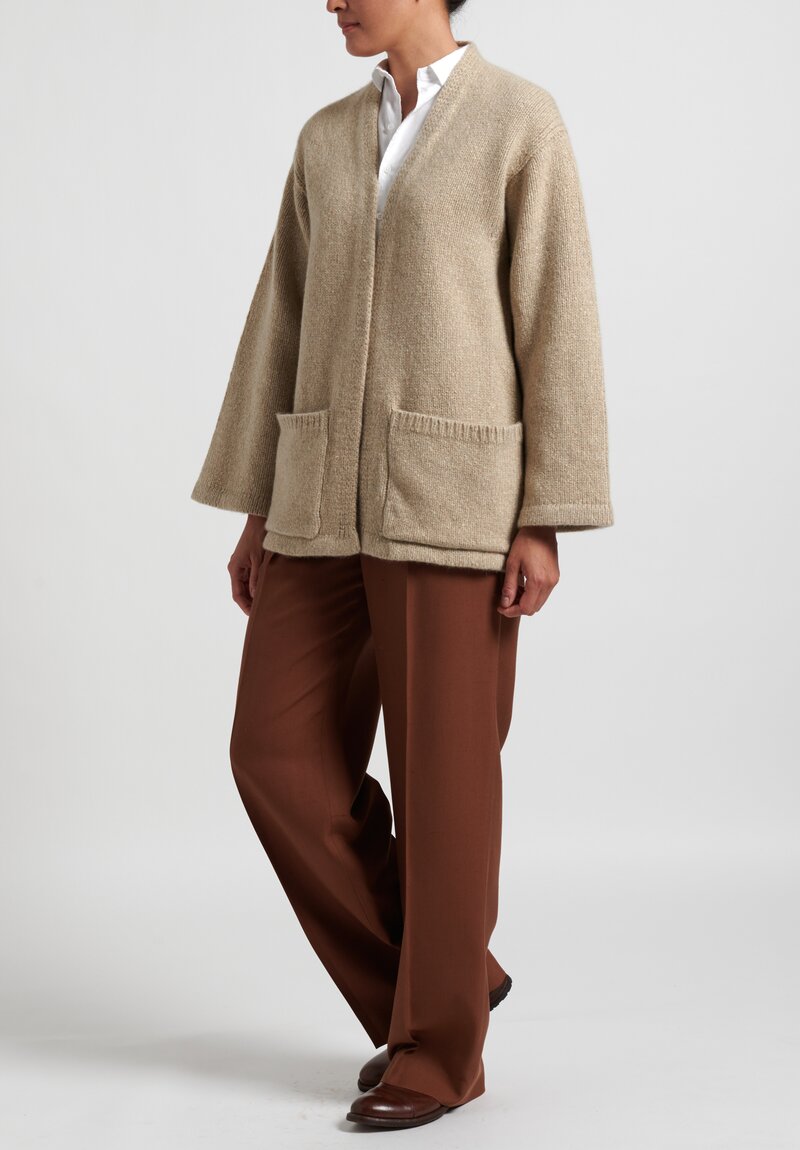 The Row Cashmere-Blend Cukoo Coat in Natural