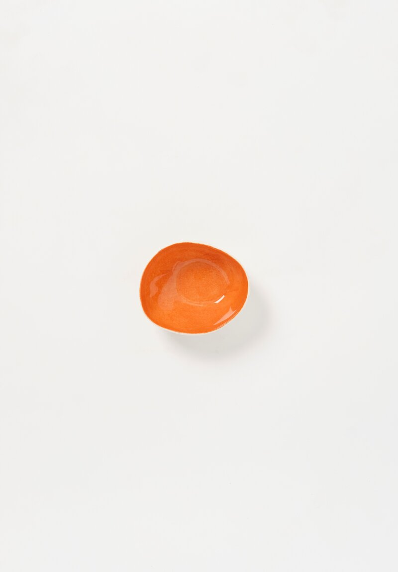 Bertozzi Handmade Solid Small Pebble Bowl Arancione Orange