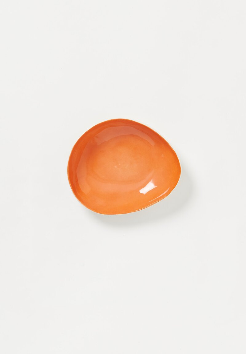 Bertozzi Solid Interior Shallow Pebble Bowl Arancione Orange	