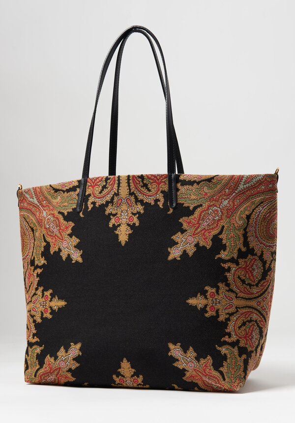 Etro Reversible Paisley Shopping Bag in Black | Santa Fe Dry Goods ...