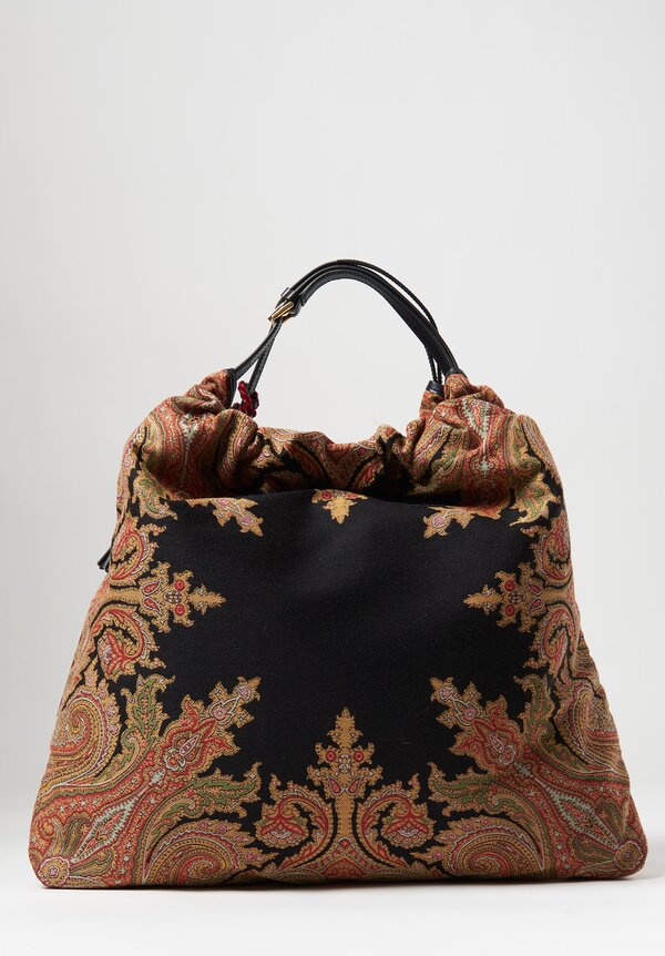 Etro Floral-Print Shopping Tote Bag