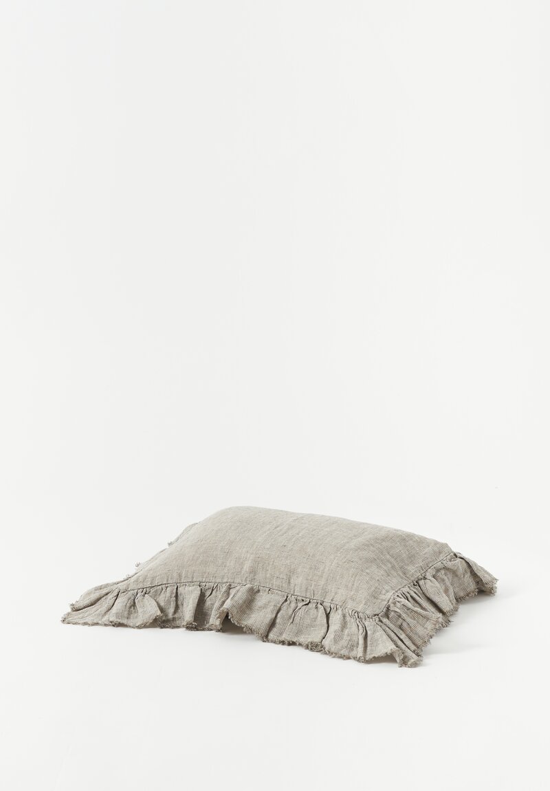 Maison de Vacances Small Boho Washed Linen Shaker Pillow Ecorce Grey	