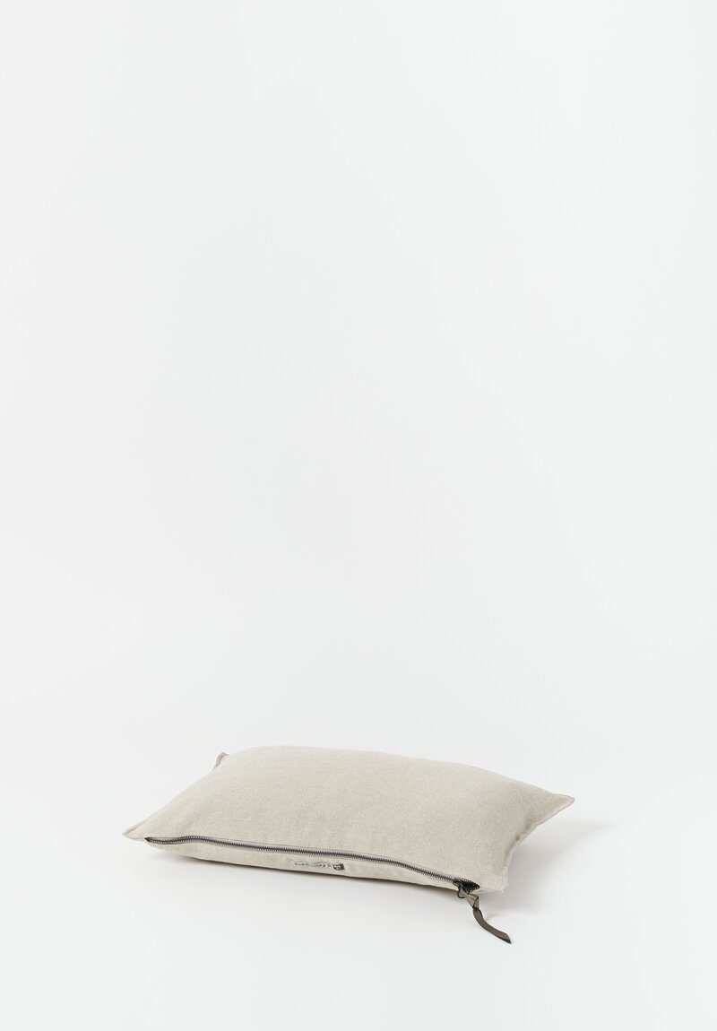 Maison de Vacances Small Stone Washed Linen Pillow Bourdon Natural	