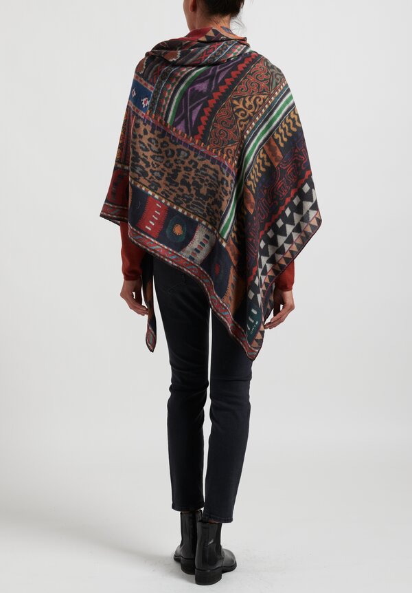 Etro Cashmere/Silk Multi-Pattern Shawl in Multicolor	