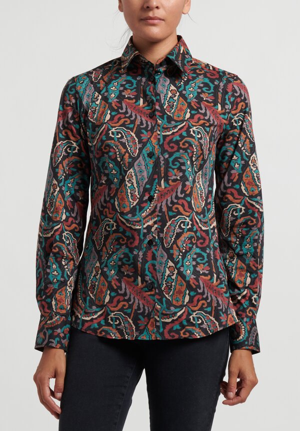 Etro Cotton Geometric Paisley Shirt in Multicolor | Santa Fe Dry 