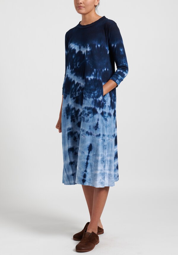 Gilda Midani Pattern Dyed Maria Dress in Blue Ray	