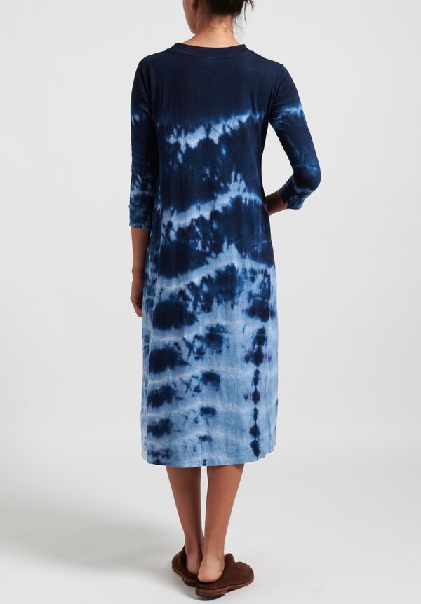 Gilda Midani Pattern Dyed Maria Dress in Blue Ray	