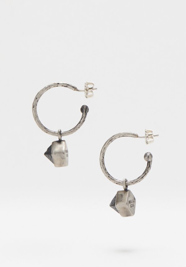 Miranda Hicks Magnetite Crystal Hoop Earrings	