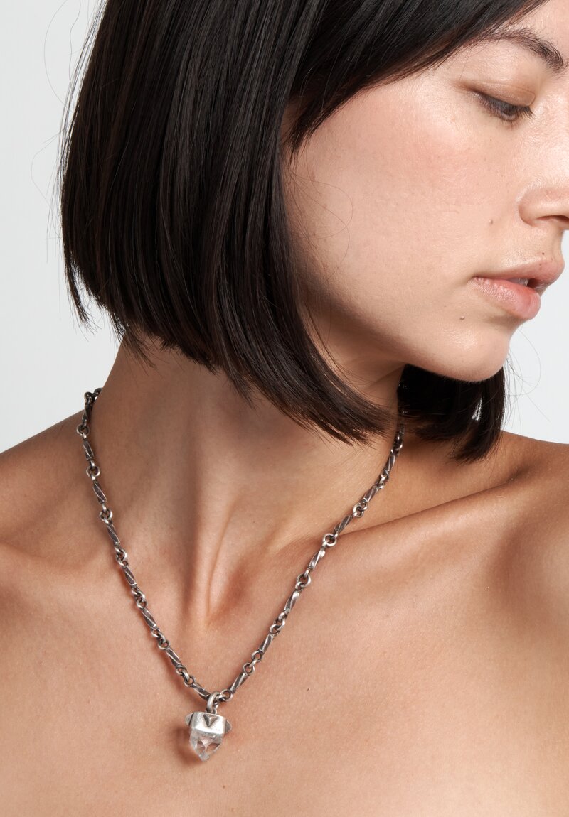 Miranda Hicks Apophyllite Crystal Triangle Stud Necklace	