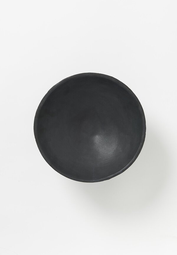 Danny Kaplan Handmade Ceramic Tall Footed Bowl	in Black
