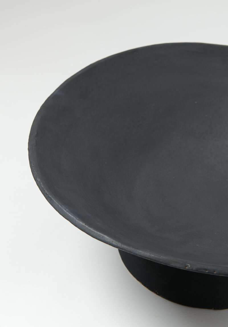 Danny Kaplan Handmade Ceramic Low Footed Bowl in Black