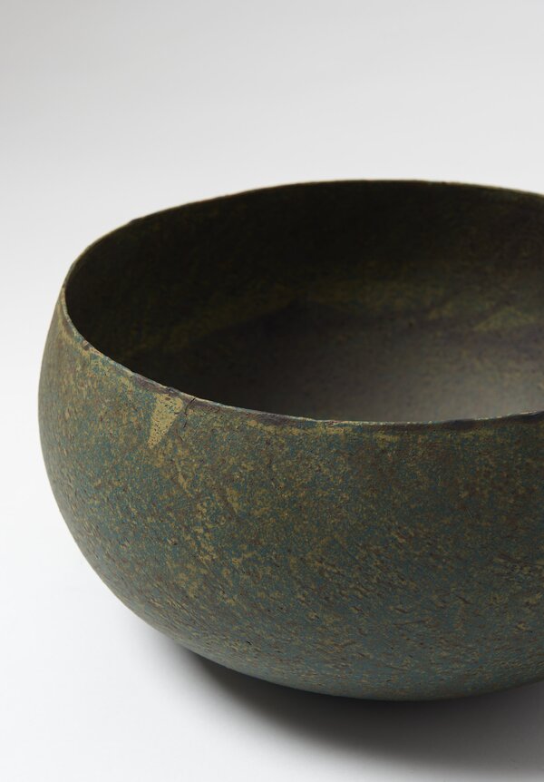 Linda Ouhbi Medium Stoneware Bowl in Green	