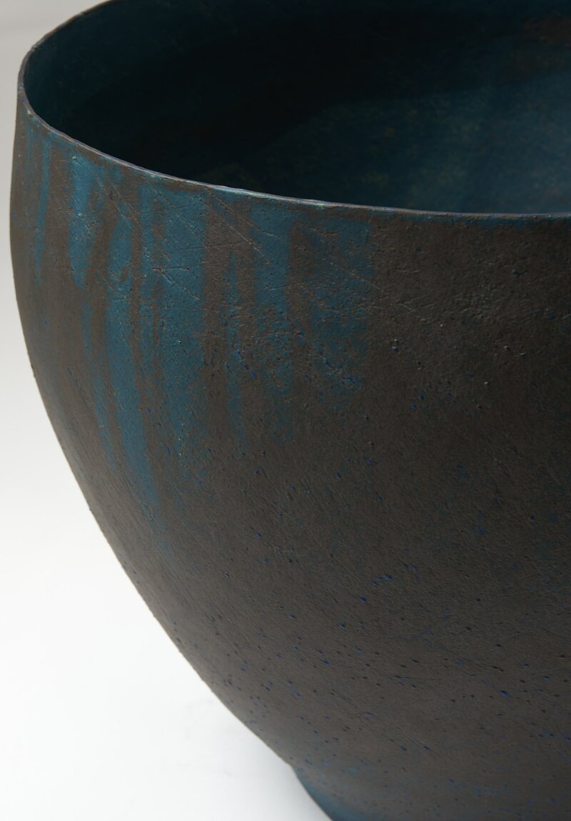 Linda Ouhbi Hand-Made Large Ceramic Bowl Blue	