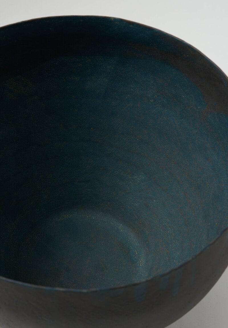 Linda Ouhbi Hand-Made Large Ceramic Bowl Blue	