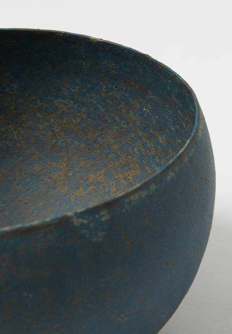Linda Ouhbi Wide Stoneware Bowl in Blue	