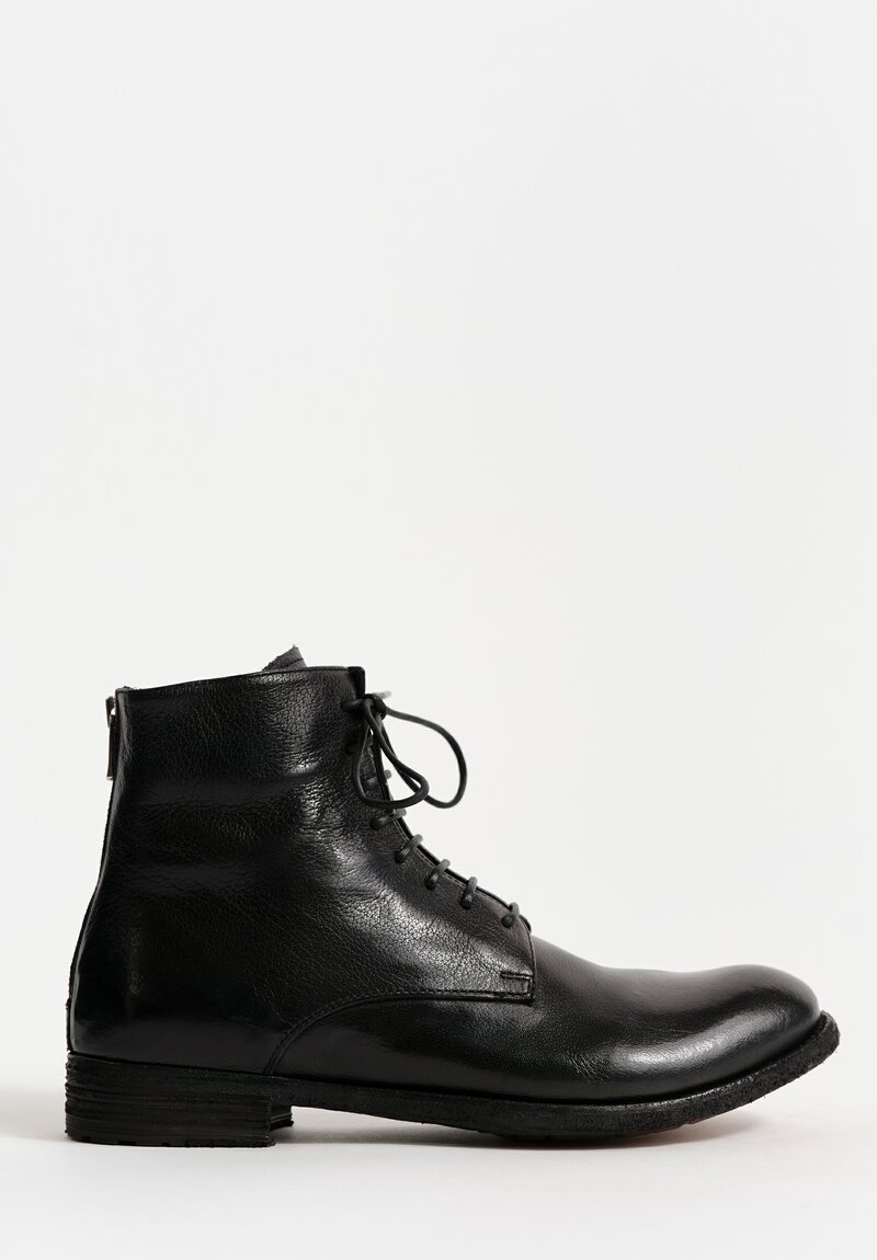 Officine Creative Lexikon 123 Lace Up Bootie in Nero Black