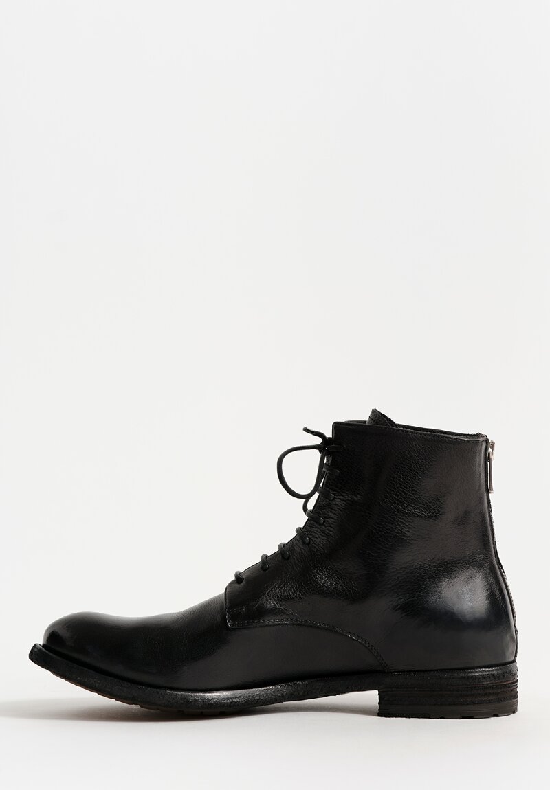 Officine Creative Lexikon 123 Lace Up Bootie in Nero Black