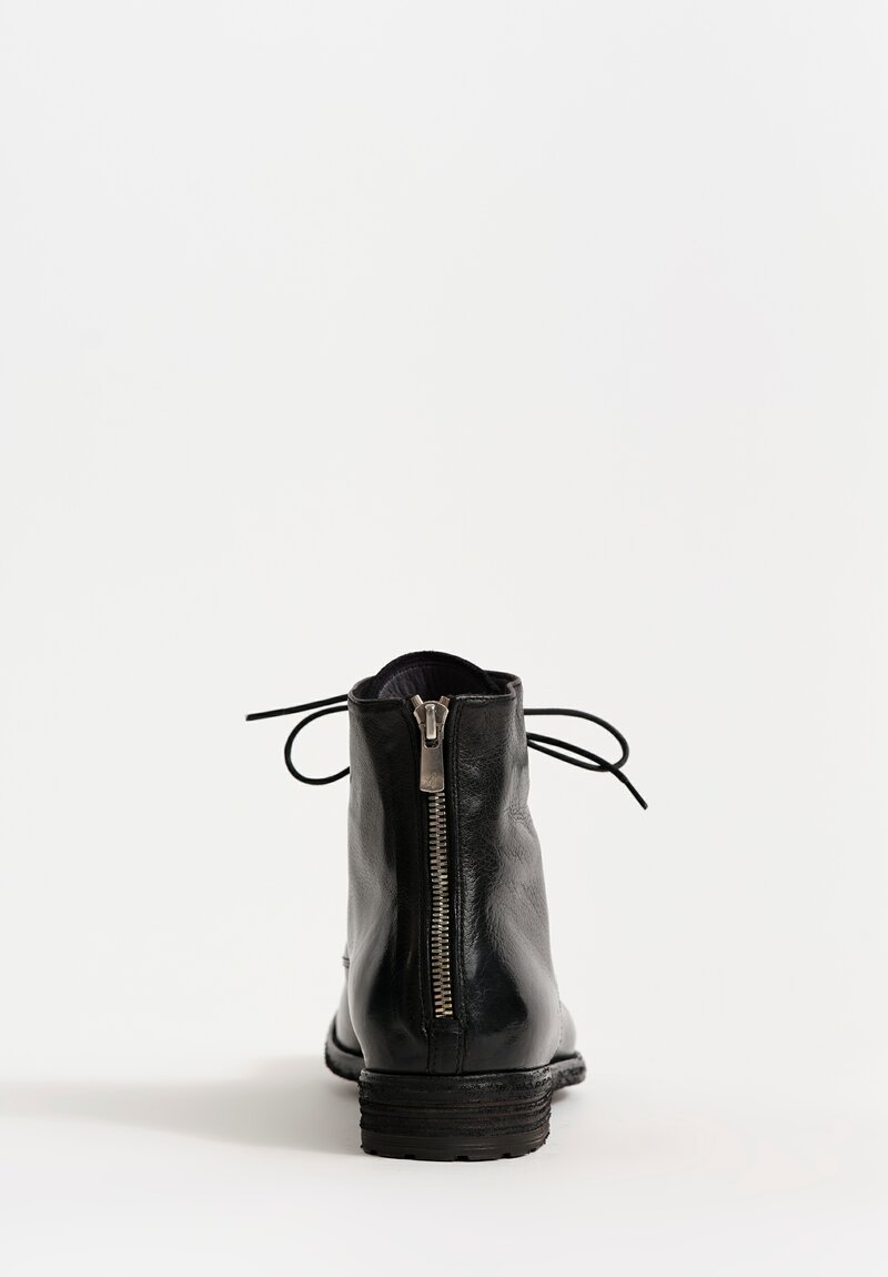 Officine Creative Lexikon 123 Lace Up Bootie in Nero Black