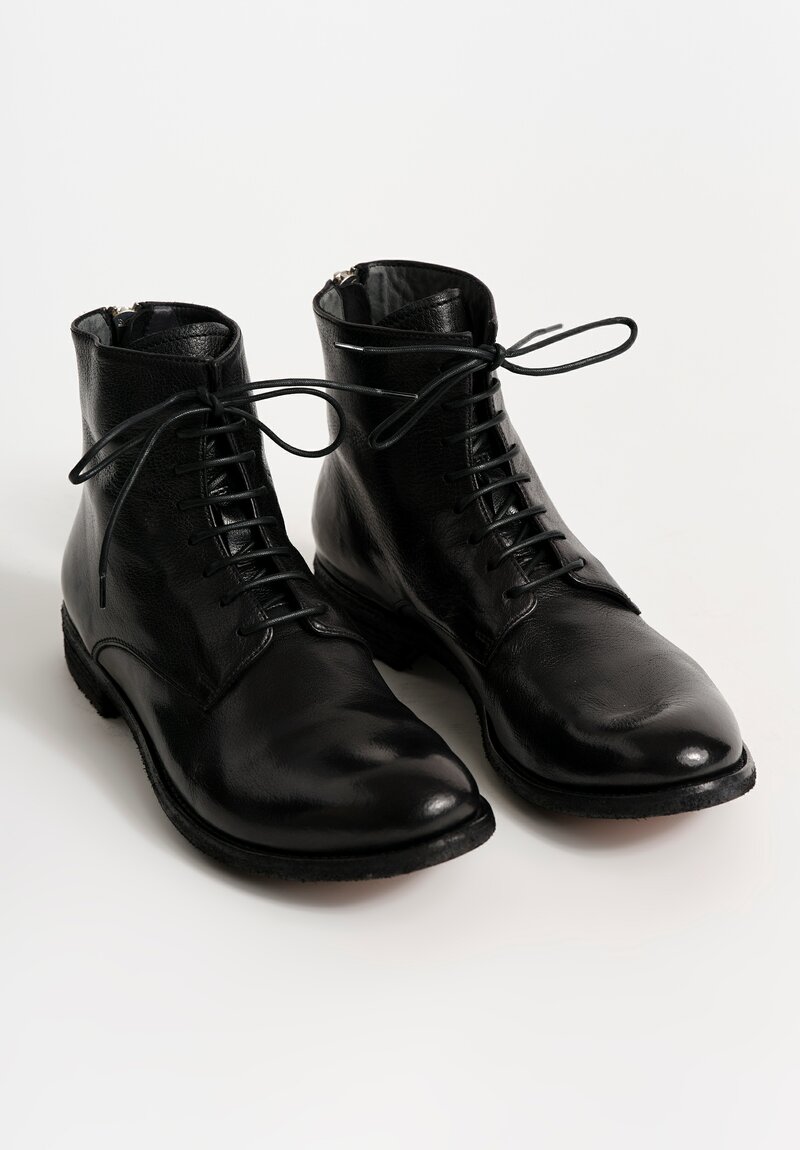 Officine Creative Lexikon 123 Lace Up Bootie in Nero Black
