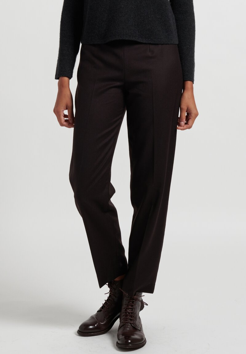 The Row Wool Cigarette Pant in Sangria Brown | Santa Fe Dry Goods ...