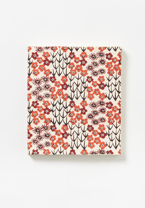 Elam Handprinted Japanese Chiyogami Paper Notebook Pink Flower	