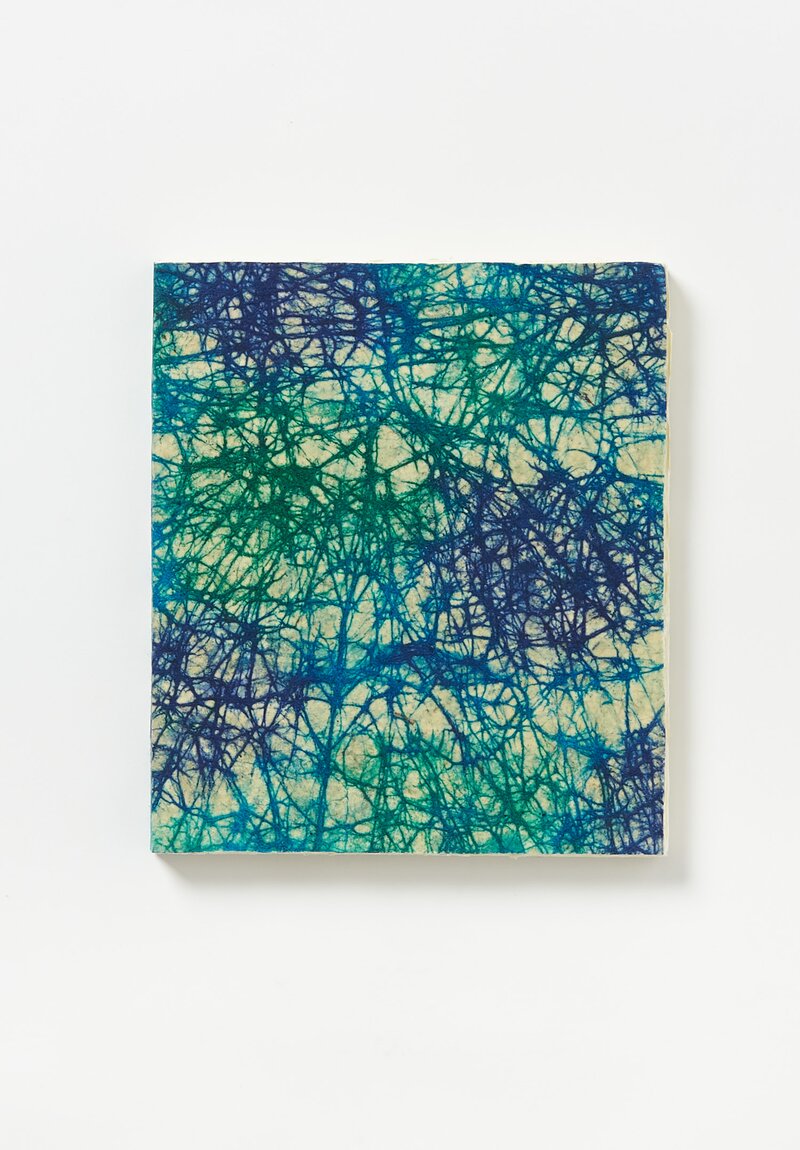 Elam Handprinted Japanese Chiyogami Paper Notebook Blue Neurons	