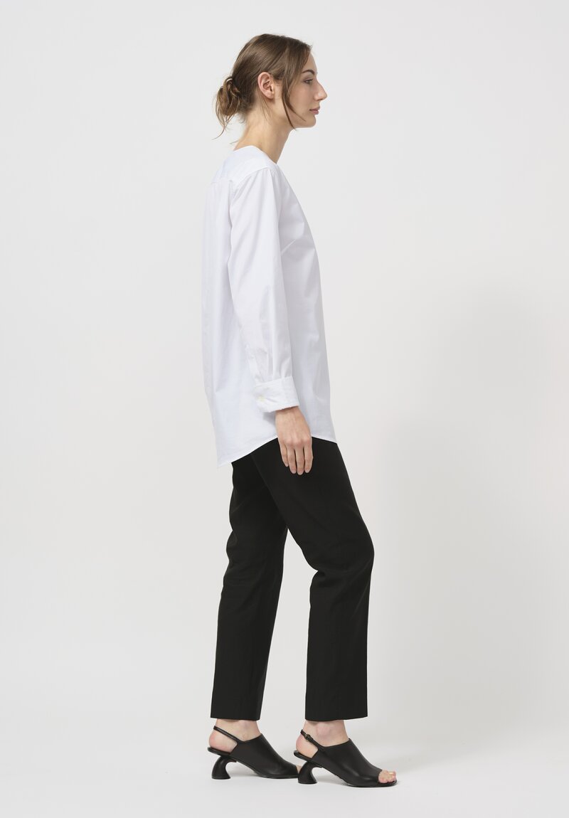 Dries Van Noten Cotton Campo V-Neck Shirt in White	