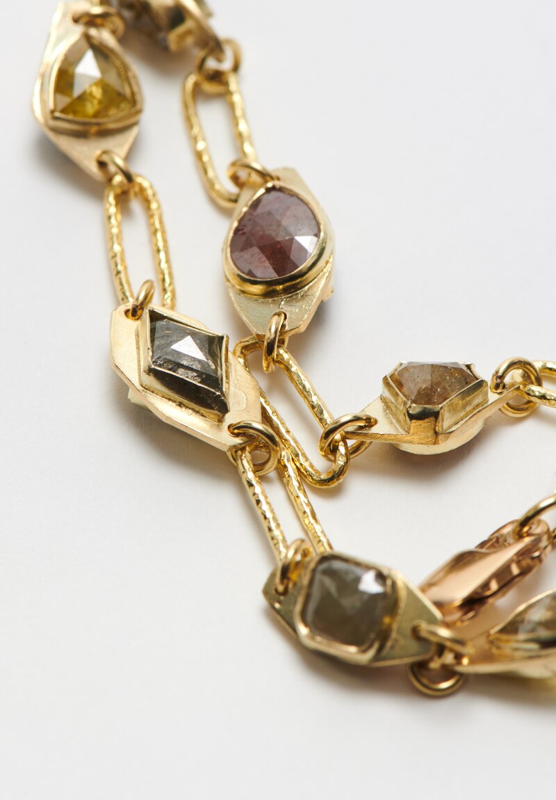 Karen Melfi 22k Gold with 18k Clasp Diamond Bracelet Yellow Gold	