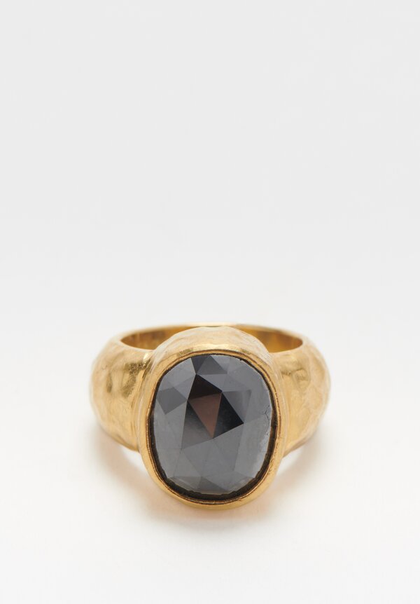 Karen Melfi 22K Gold Black Diamond 7.35cts. Ring	
