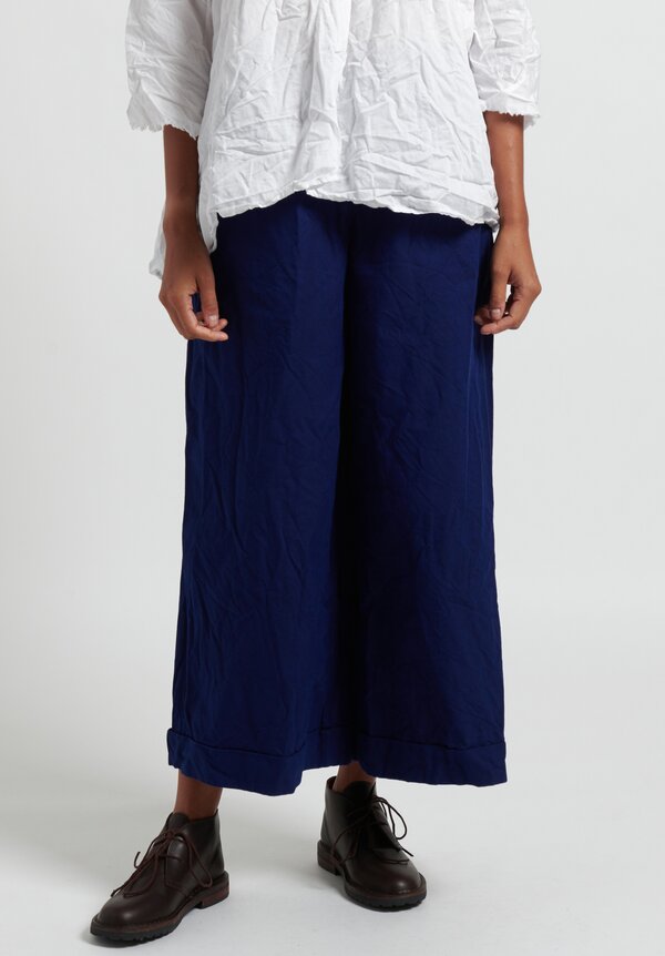 Daniela Gregis Cotton Pants in Electric Blue	