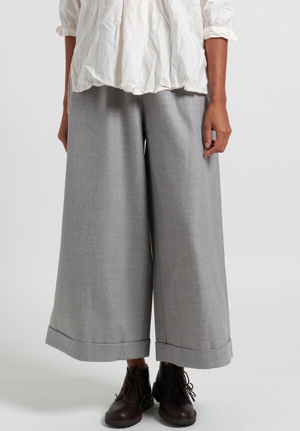 Daniela Gregis Wool Stretto Pants in Light Gray	