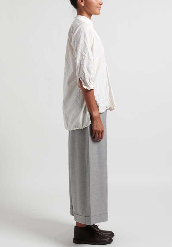 Daniela Gregis Wool Stretto Pants in Light Gray	