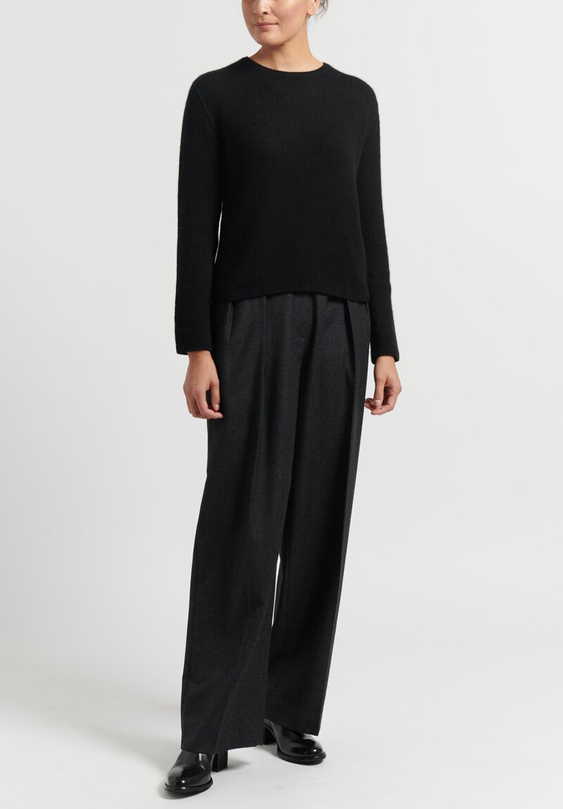 The Row Wool Marcelina Pant in Grey Melange Santa Fe Dry