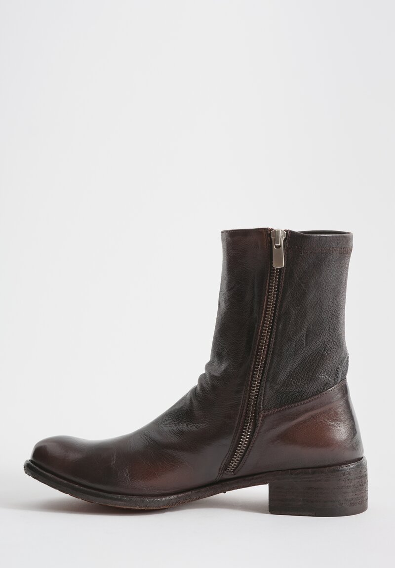 Officine Creative Lison Ignis Stretch Ankle Boot in Caffe Brown