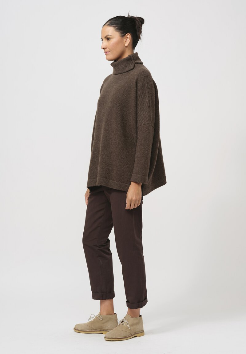 Daniela Gregis Cashmere ''Gianna'' Turtleneck Sweater in Brown	