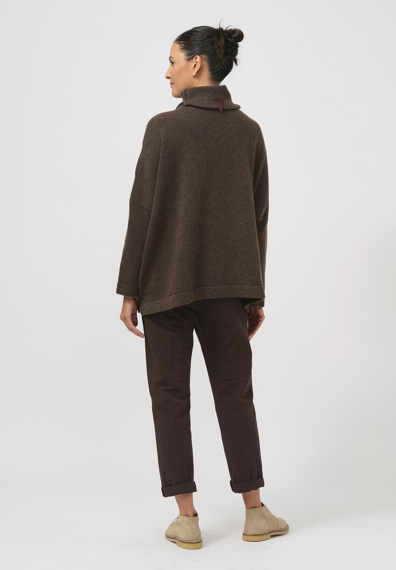 Daniela Gregis Cashmere ''Gianna'' Turtleneck Sweater in Brown	