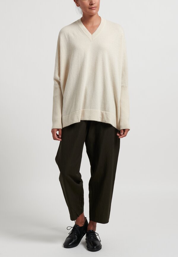 Casey Casey Angora Wool Sweater in Natural	