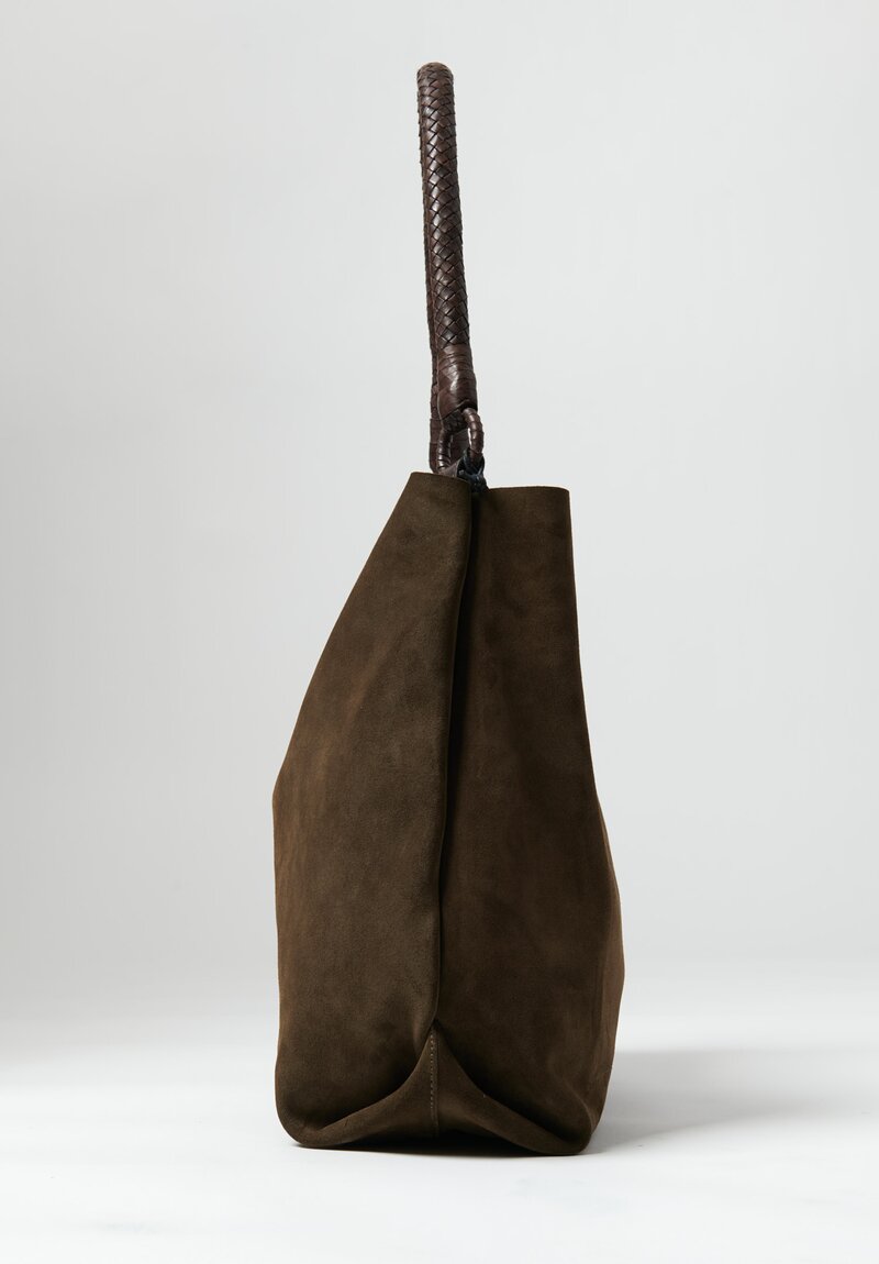 Massimo Palomba ''Calypso'' Derby Shoulder Bag in Olive Green	