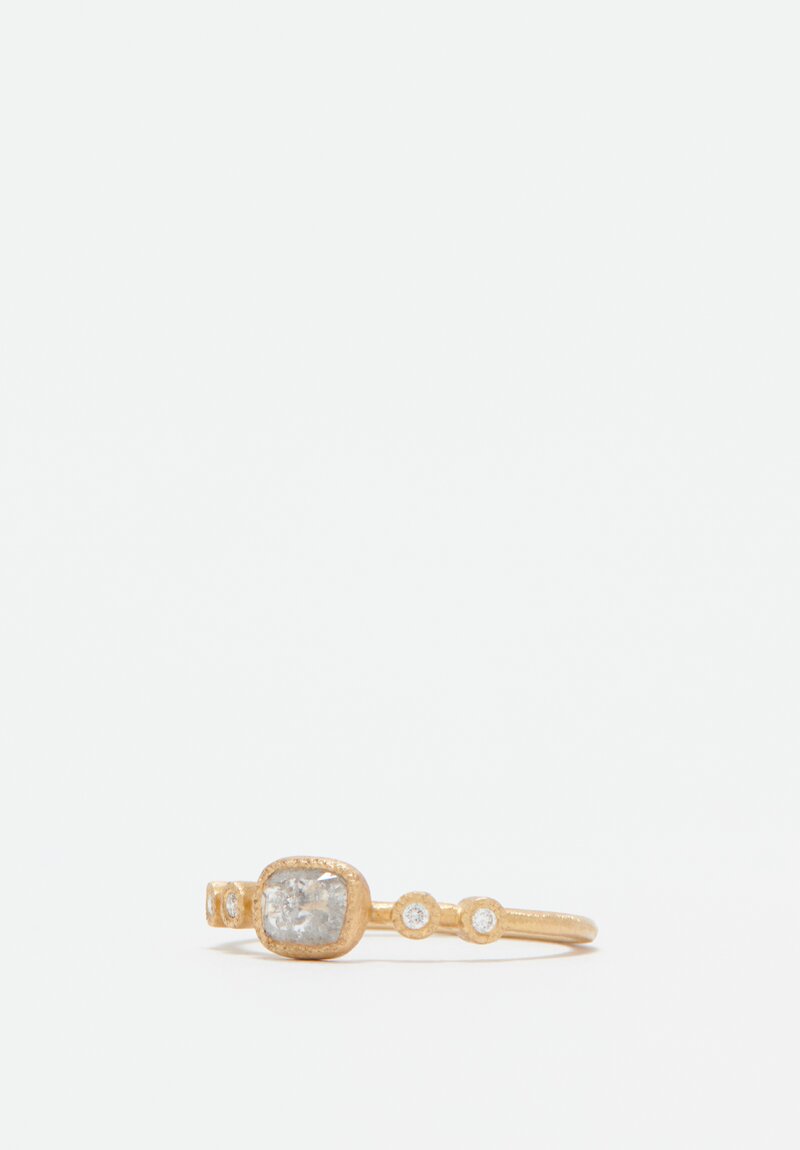 Yasuko Azuma 18k Grey Diamond Muguet Ring	