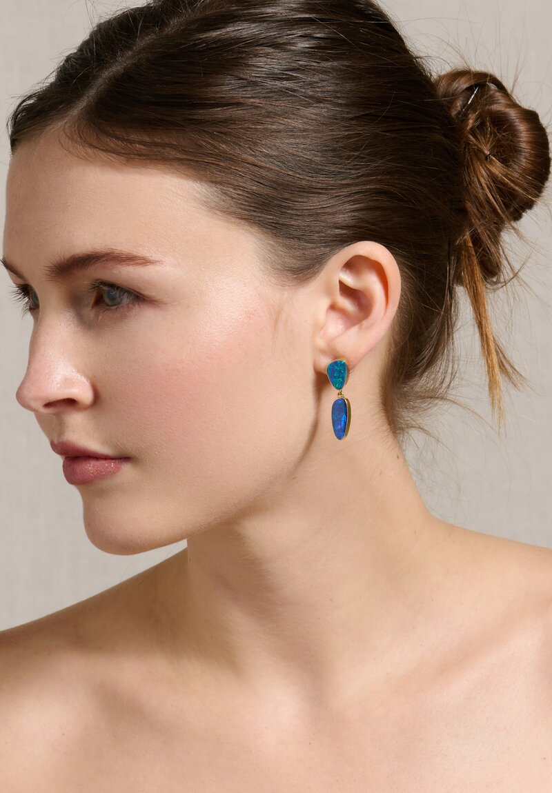 Greig Porter 18k Opal 2-Drop Earrings	