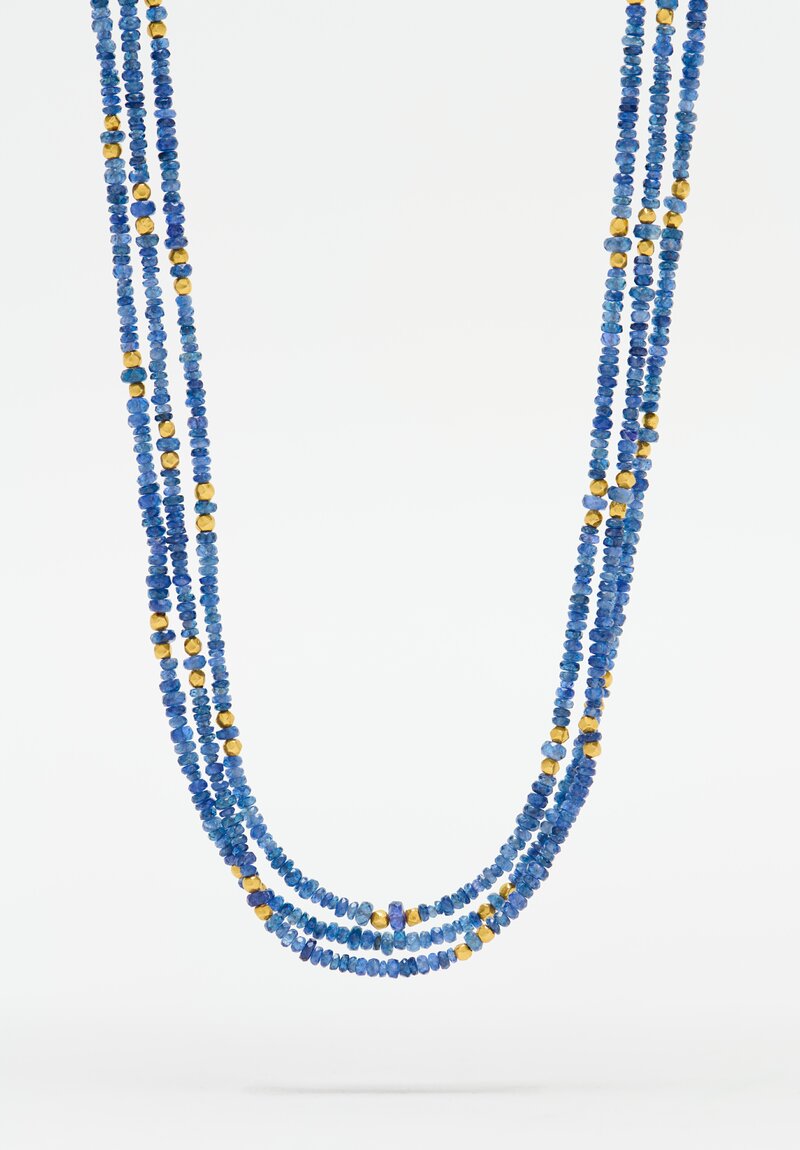 Greig Porter 18k, Blue Sapphire Triple Strand Necklace	