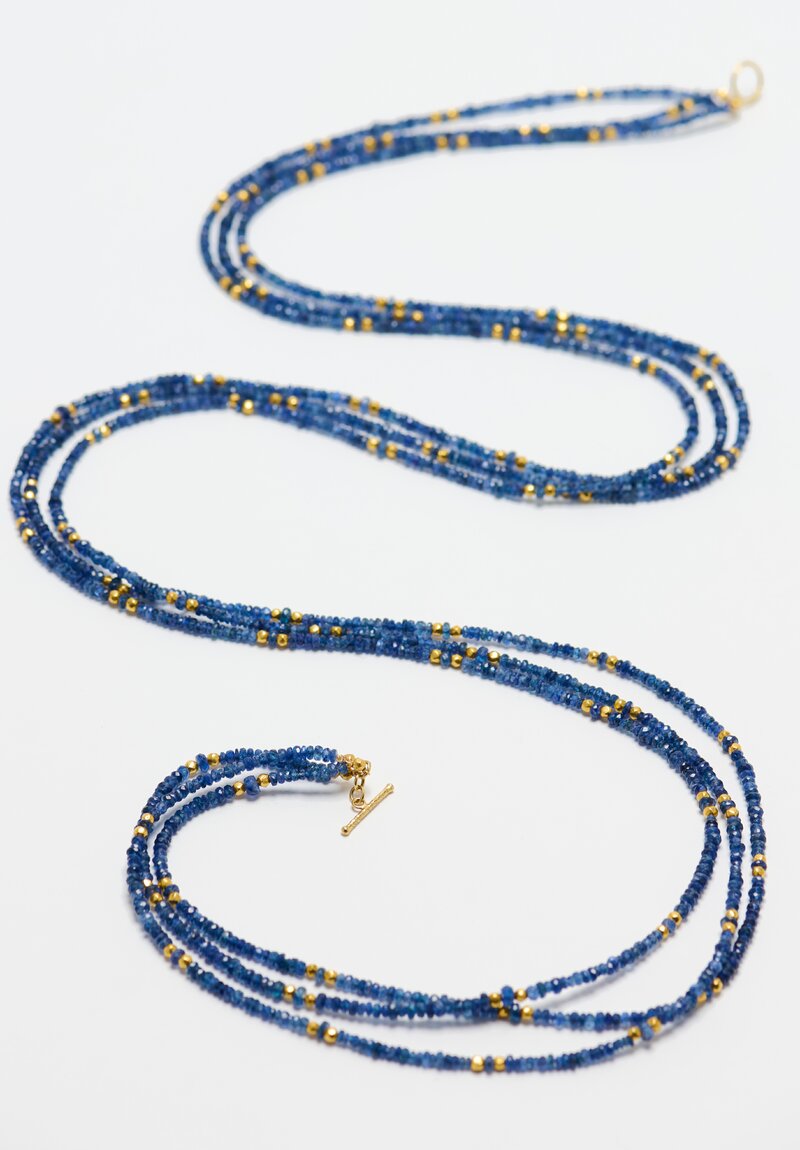 Greig Porter 18k, Blue Sapphire Triple Strand Necklace	