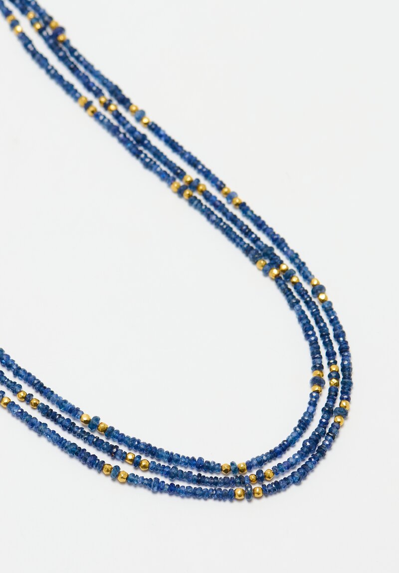 Greig Porter 18k, Blue Sapphire Triple Strand Necklace	