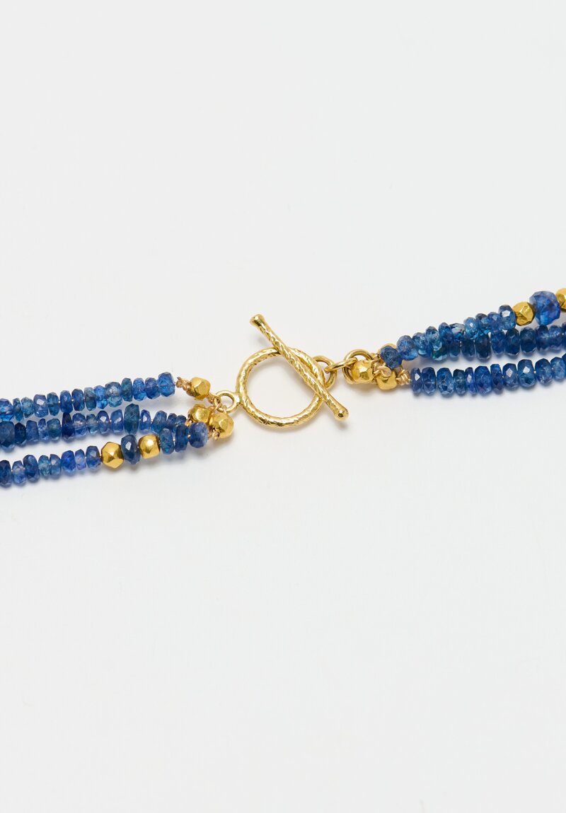 Greig Porter 18k, Blue Sapphire Triple Strand Necklace	