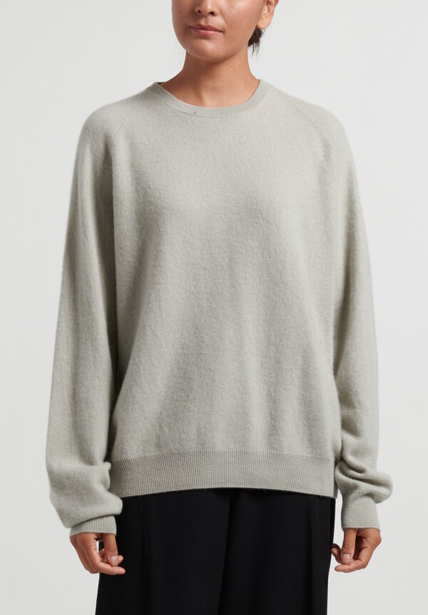 Frenckenberger Cashmere Boyfriend Sweater in Moon Grey	