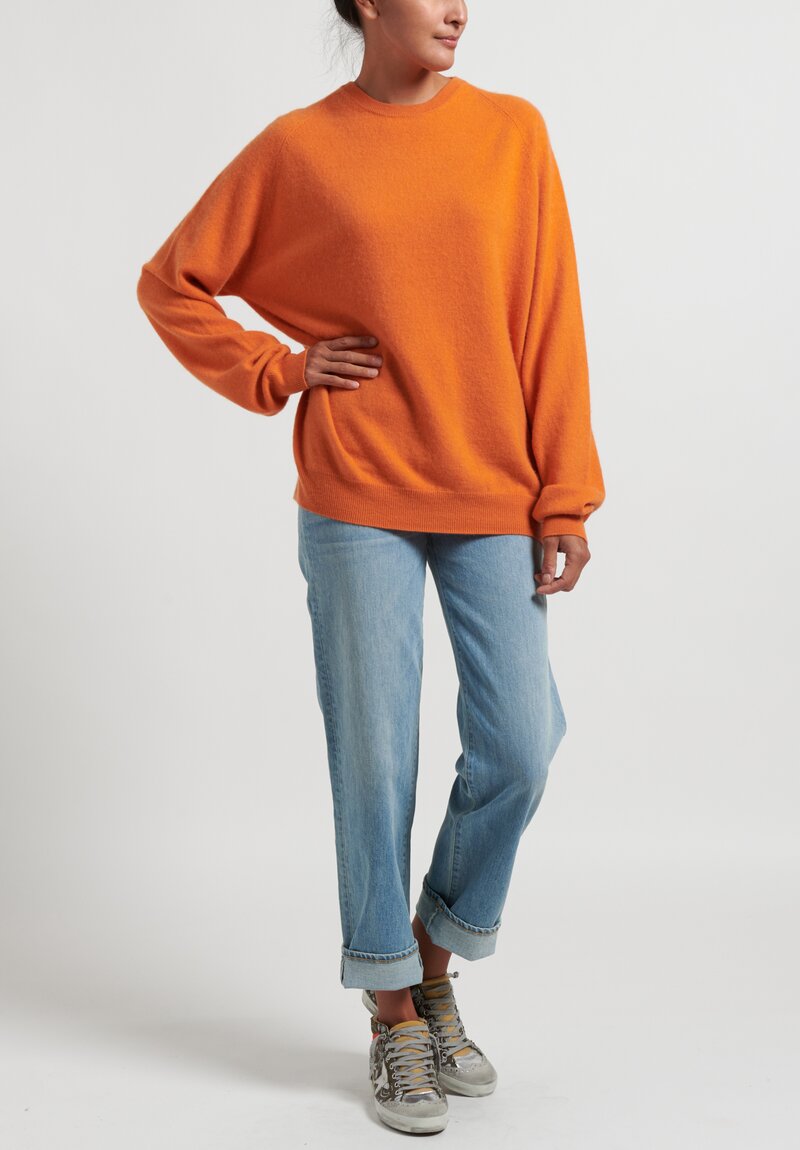 Frenckenberger Cashmere Boyfriend Sweater in Orange	