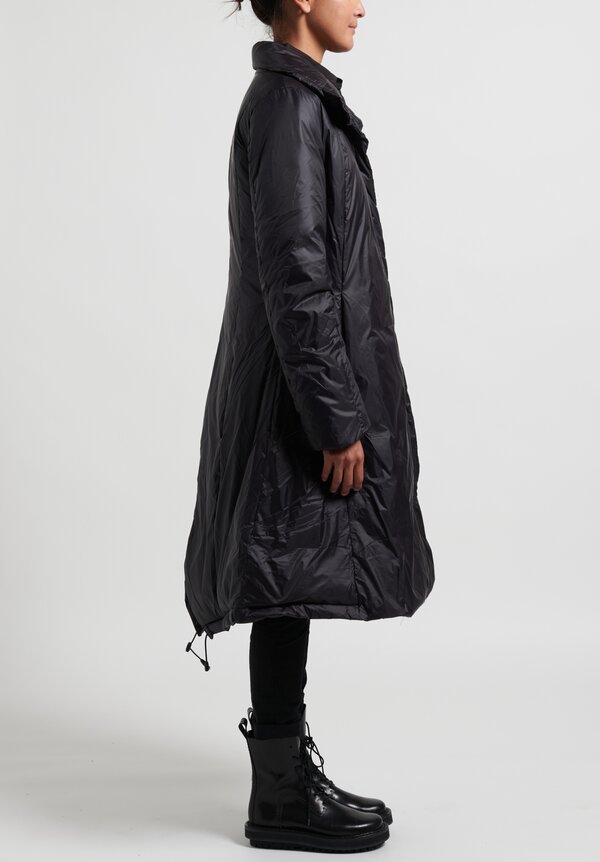 Rundholz Black Label A-Line Puffer Coat in Black	