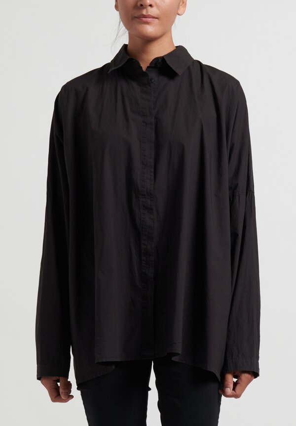 Rundholz Black Label Button-Up Placket Shirt in Mocha Brown	